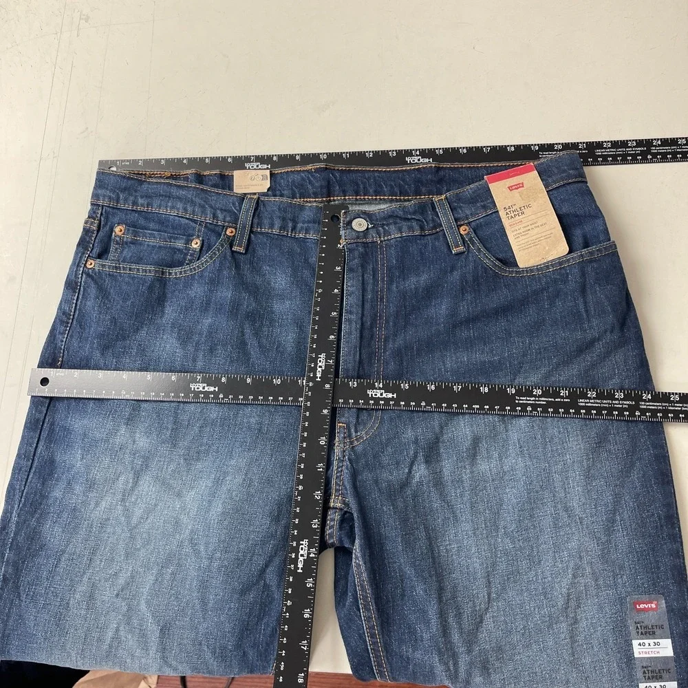 Levis 541 Jeans Men 40x30 Athletic Tapered Dark Wash Stretch Denim Casual Preppy